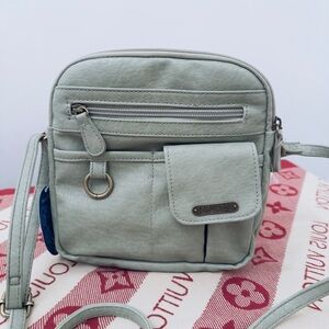 Milan Sac Mini Crossbody Bag in Light Sage Green
